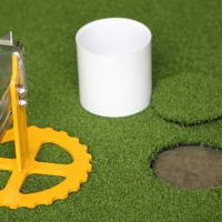 Cut circles in golf putting greens. Circle Cutter Tool. Artificial Grass Installation