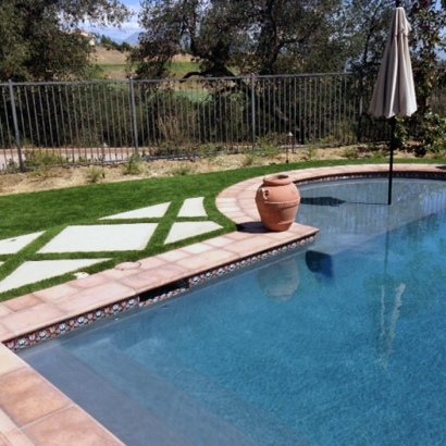 Swimming pool artificial grass synthetic turf lawn landscape ideas