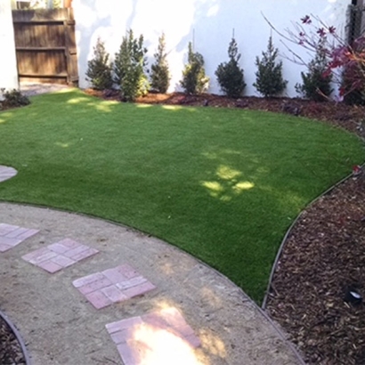 Artificial grass installation pavers stepping stones walkway synthetic turf backyard landscaping lawn landscape