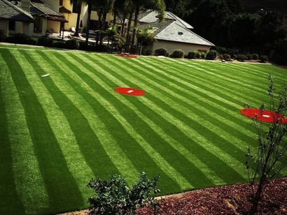 Light dark green stripes artificial grass red grass stadium sports fields soccer football multi-purpose fields synthetic turf