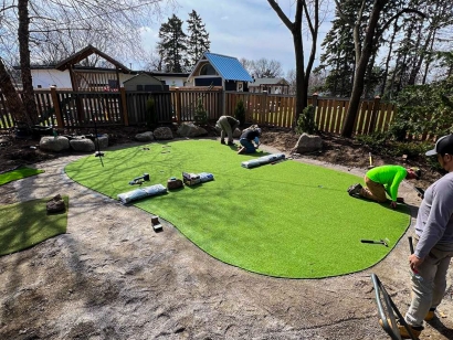 Minneapolis Minnesota Masters Training Day artificial grass putting greens installation certification: Pro Putt-44, Pet Turf