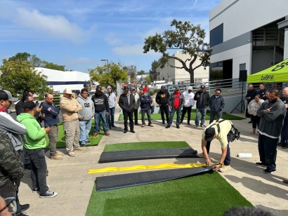 Artificial Grass Installation Free Training, Certification event in Poway, California. San Diego