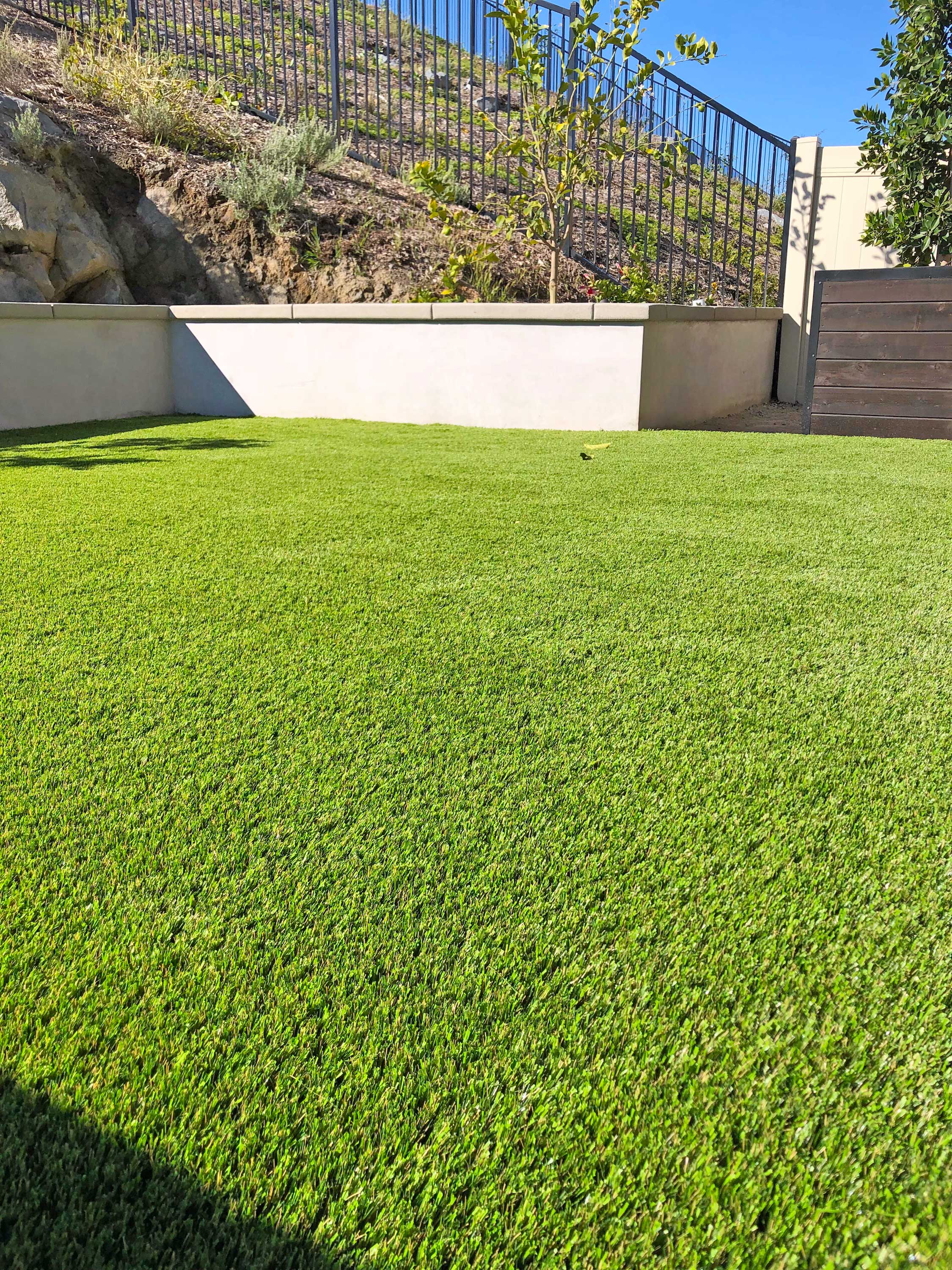 Backyard Lawn Renovation With Artificial Grass San Diego California
