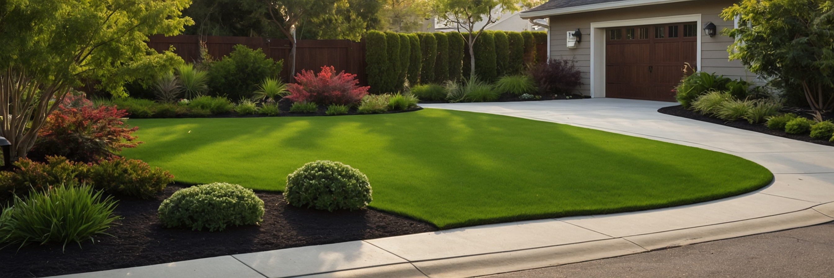 Glendale, California front synthetic lawn artificial grass